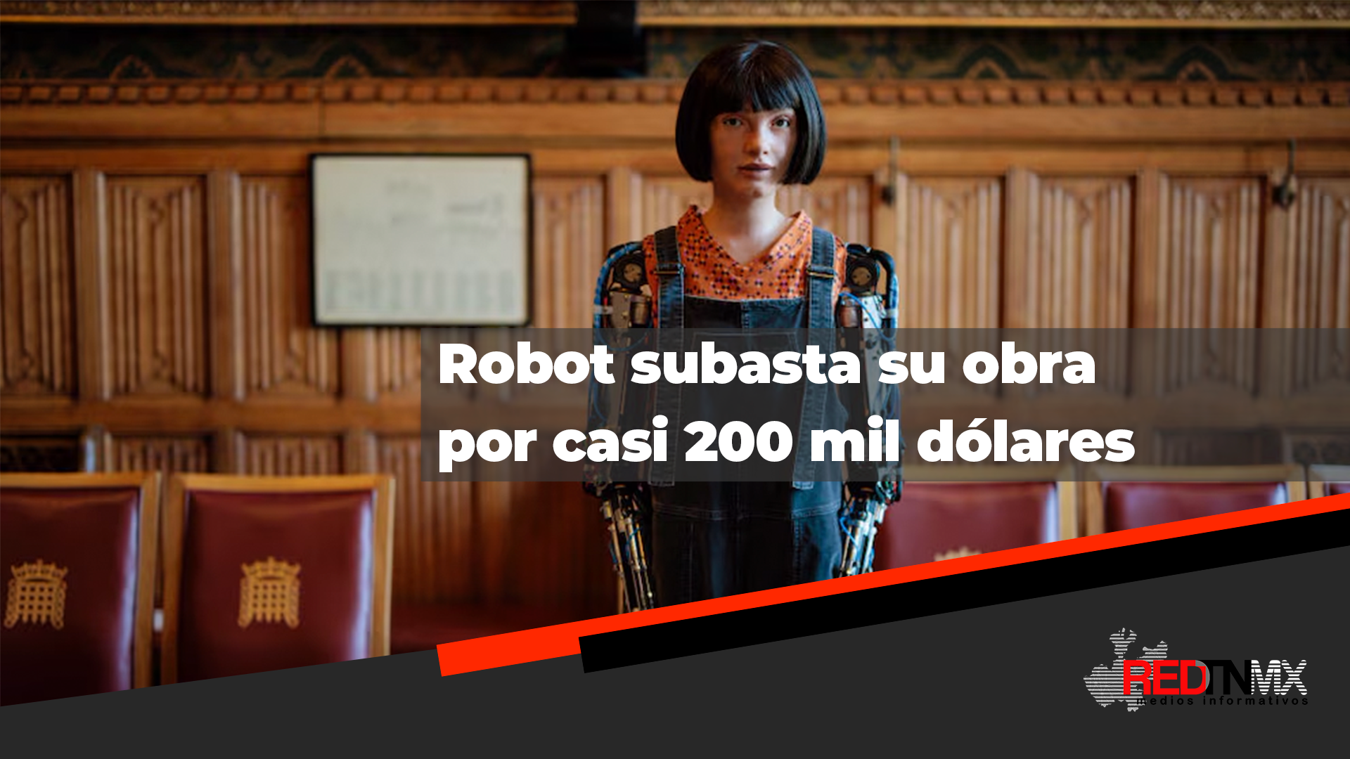 Un robot subasta su obra por casi 200 mil dólares: la primera pieza artística creada por un humanoide