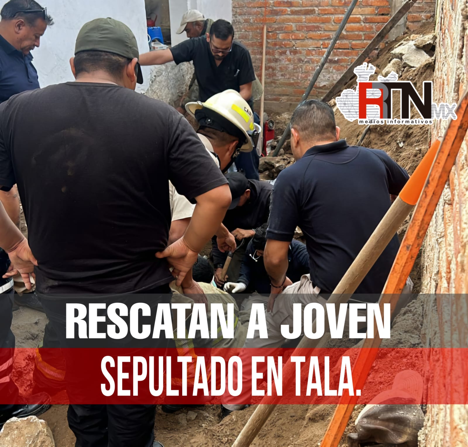 Joven queda sepultado en obra de remodelación en Tala