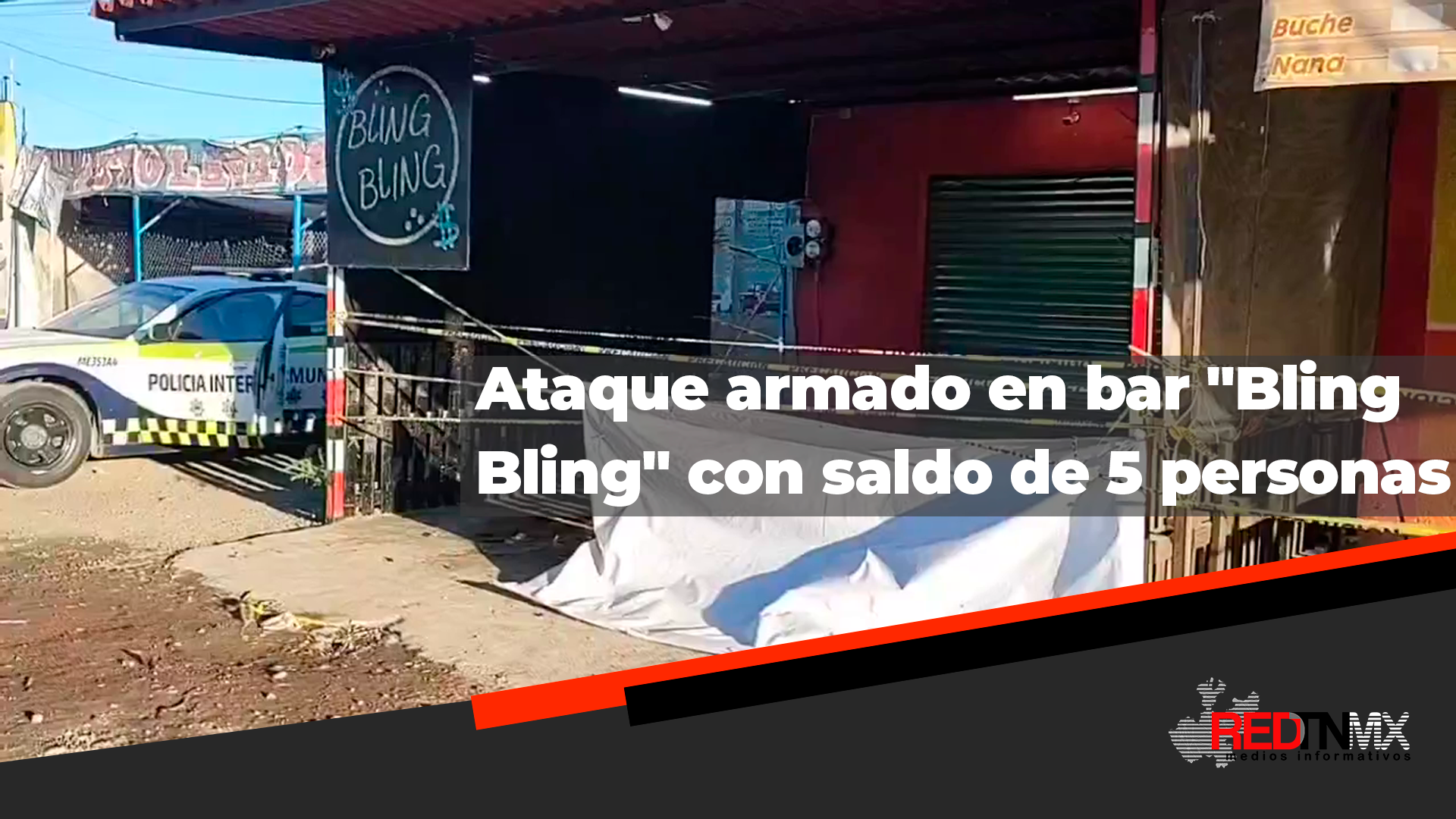 Ataque armado en bar “Bling Bling” con saldo de 5 personas