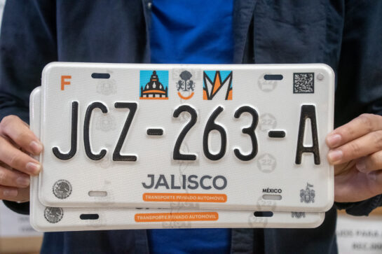 Nuevo modelo de placas presentado por el Gobierno de Jalisco.