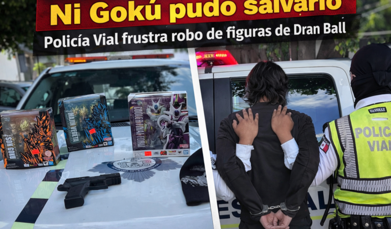 “Ni Gokú pudo escapar”: Policía Vial frustra robo de figuras en Zapopan