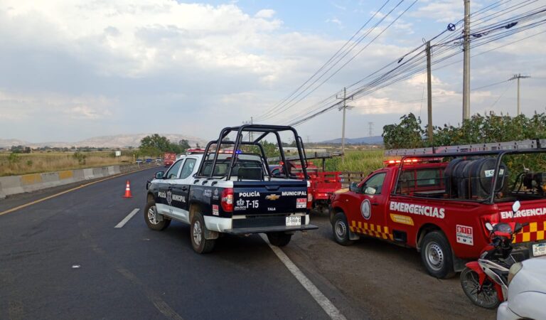 Motociclista menor resulta lesionado tras choque con ambulancia del ISSSTE en carretera Ameca–Guadalajara