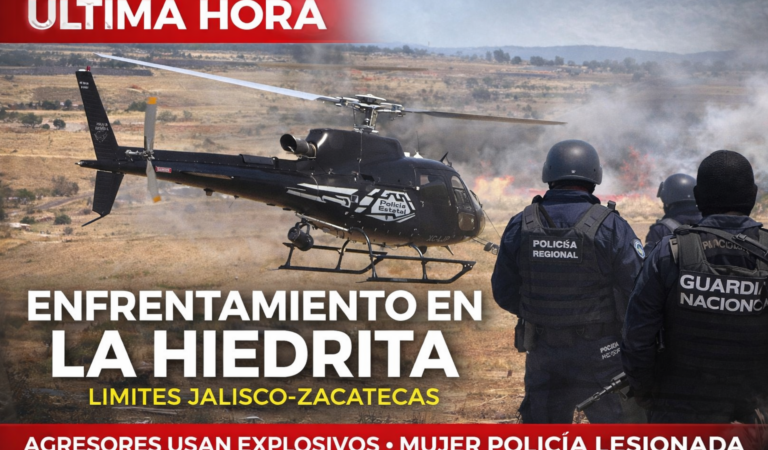 Enfrentamiento en límites Jalisco–Zacatecas deja una policía lesionada