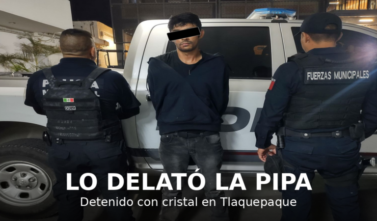 Joven intenta huir con cristal en Álamo Industrial… pero la pipa lo delató