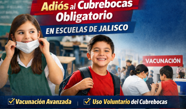 Jalisco elimina uso obligatorio de cubrebocas en escuelas desde el 9 de marzo