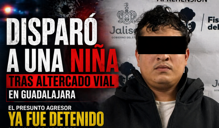Dispara a niña tras pleito vial en Guadalajara; ya fue detenido