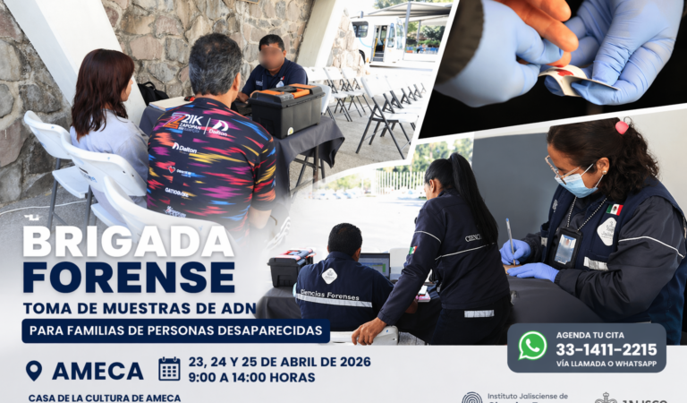 Brigada forense realizará toma de ADN en Ameca