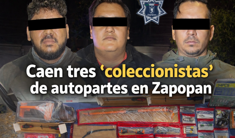 Vaya sorpresa en Zapopan: descubren a tres “coleccionistas” de autopartes ajenas