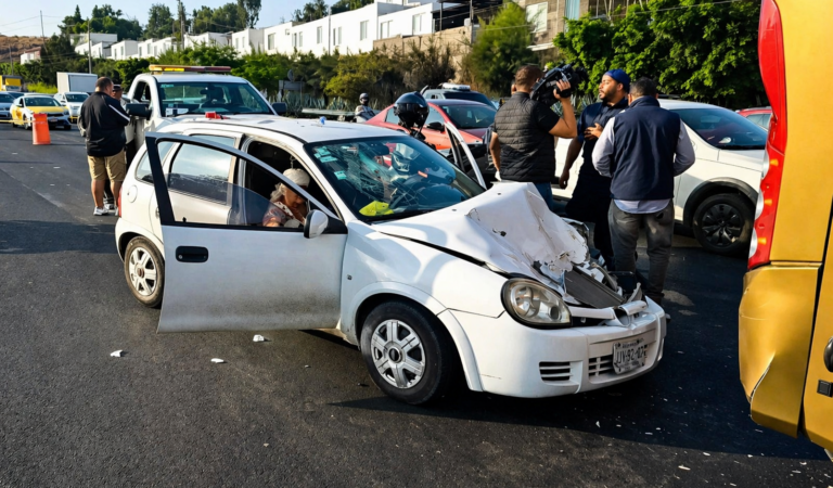 Accidente en Carretera a Chapala deja mujer lesionada