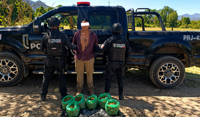 Capturan en Mascota a joven con más de 4 kilos de droga