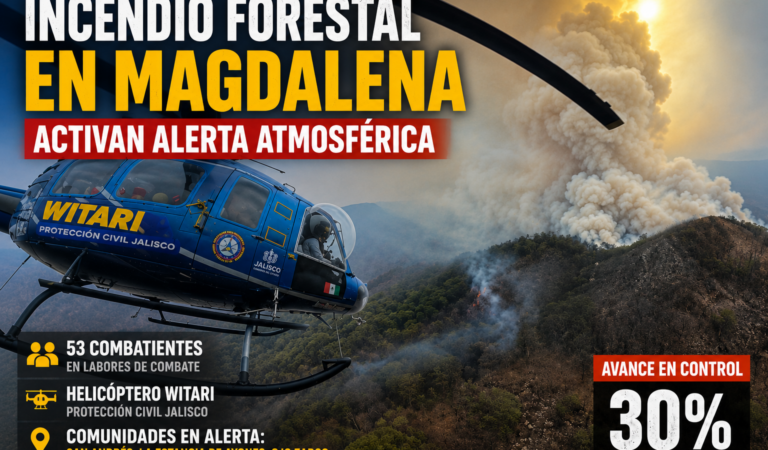 Activan alerta atmosférica por incendio forestal en Magdalena