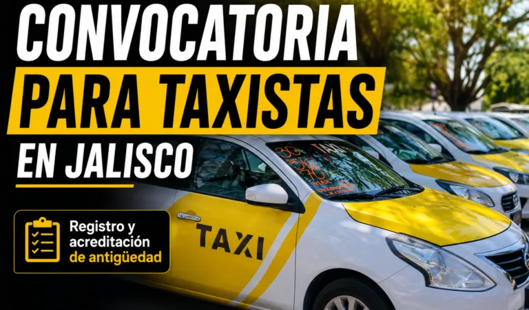 Taxistas del interior de Jalisco podrán obtener una concesión; Gobierno abre registro para operadores con más de 10 años de experiencia