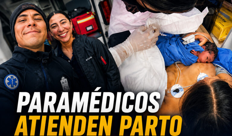 Paramédicos atienden parto durante la madrugada en Ruiseñores, Tala