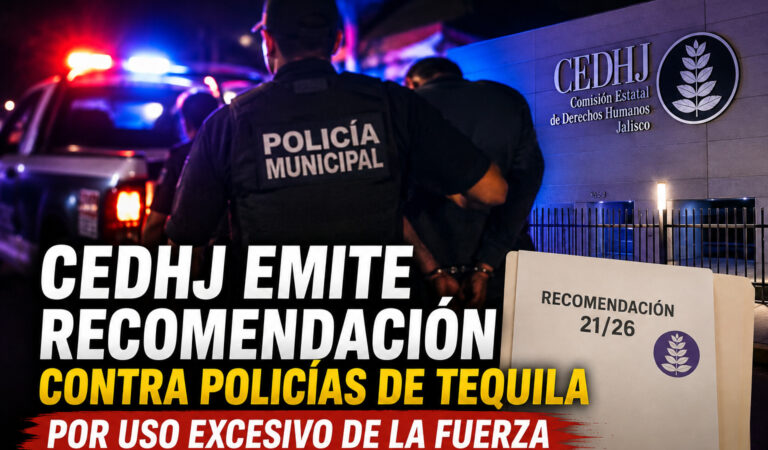 CEDHJ acredita uso excesivo de la fuerza de policías de Tequila.