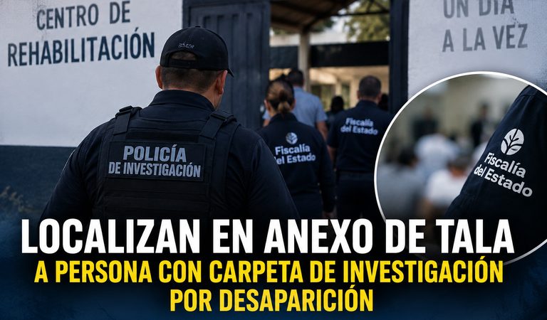 Localizan en anexo de Tala a persona con carpeta de investigación por desaparición