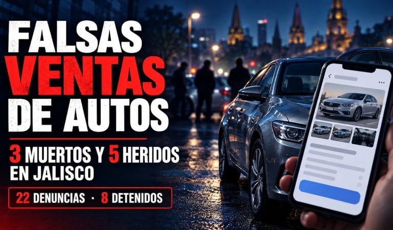 Falsas ventas de autos en Marketplace dejan tres muertos y cinco heridos en Jalisco