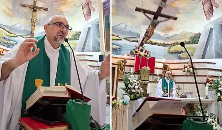 Sacerdote muere tras caerle una enorme cruz durante una misa transmitida en vivo en Ecuador