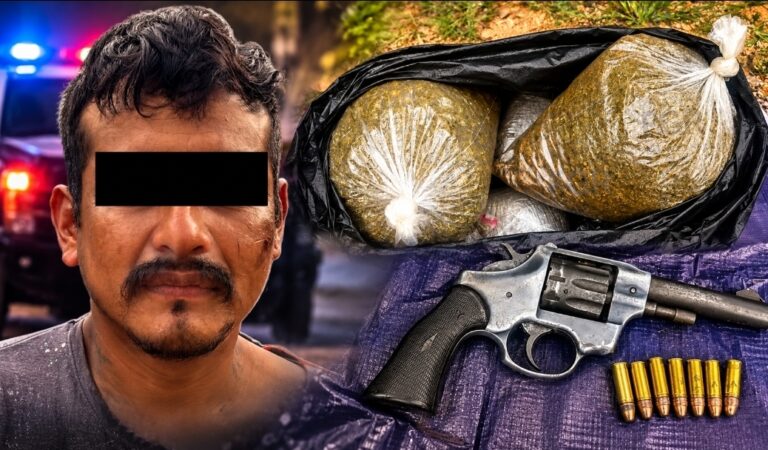 Vinculan a proceso a hombre detenido con arma y más de seis kilos de marihuana en Talpa de Allende.